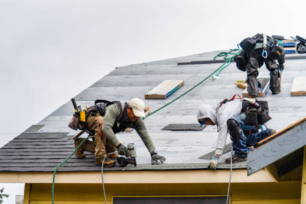 Professional Gutter Installation technician working in Anacortes, WA